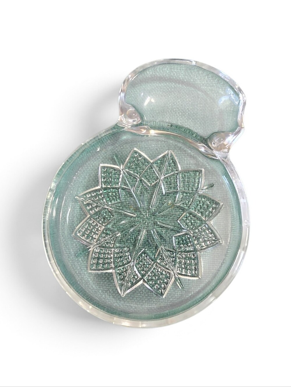 Fostoria Vintage Glass Coaster Combination Sip and Smoke Multi-Purpose